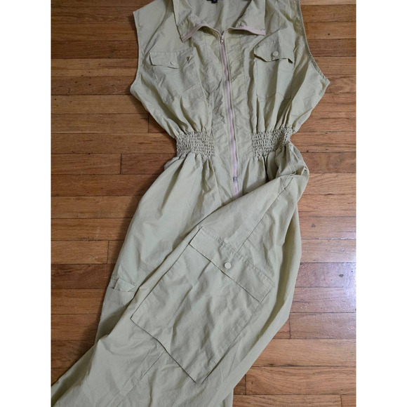 Love Hightlight Sleeveless Collared jumpsuit Tan XXX-Large A001337 - Picture 4 of 13